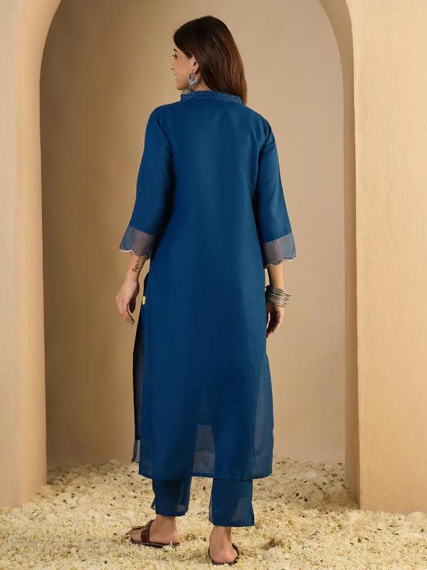 VP 9763 T Women Cotton Blend Kurta Pant Set